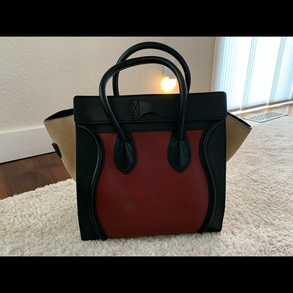 CELINE LUGGAGE TRIO COLOR BAG - Picture 7 of 9
